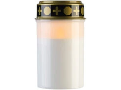PEARL Grabschmuck:4er-Set Flackernde LED-Grablicht-Kerzen, Batteriebetrieb, 12 Cm, Weiß -Lunartec Shop zx6208 3