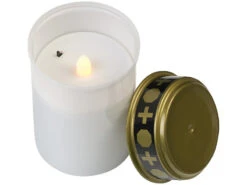 PEARL Grabschmuck:4er-Set Flackernde LED-Grablicht-Kerzen, Batteriebetrieb, 12 Cm, Weiß -Lunartec Shop zx6208 5