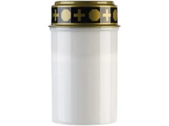 PEARL Grabschmuck:4er-Set Flackernde LED-Grablicht-Kerzen, Batteriebetrieb, 12 Cm, Weiß -Lunartec Shop zx6208 6