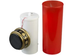 PEARL Grablaterne LED Solar:4er-Set XXL-Solar-LED-Grabkerzen Mit Dauerlicht Und Akku, 21 Cm, Rot -Lunartec Shop zx6217 1 2