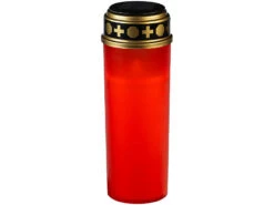 PEARL Solar Grabkerze:2er-Set Große Solar-LED-Grablichter Mit Dauerlicht, Rot -Lunartec Shop zx6217 2 1