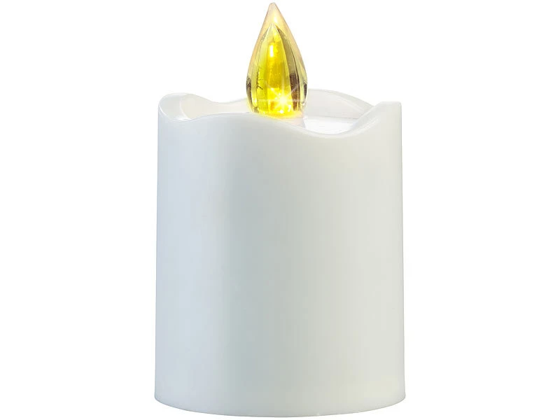 PEARL LED-Kerzen Friedhof:4er-Set Flackernde LED-Grablicht-Kerzen, Leuchtet Tag & Nacht, Weiß 7 PEARL LED-Kerzen Friedhof:4er-Set Flackernde LED-Grablicht-Kerzen, Leuchtet Tag & Nacht, Weiß – Bild 5