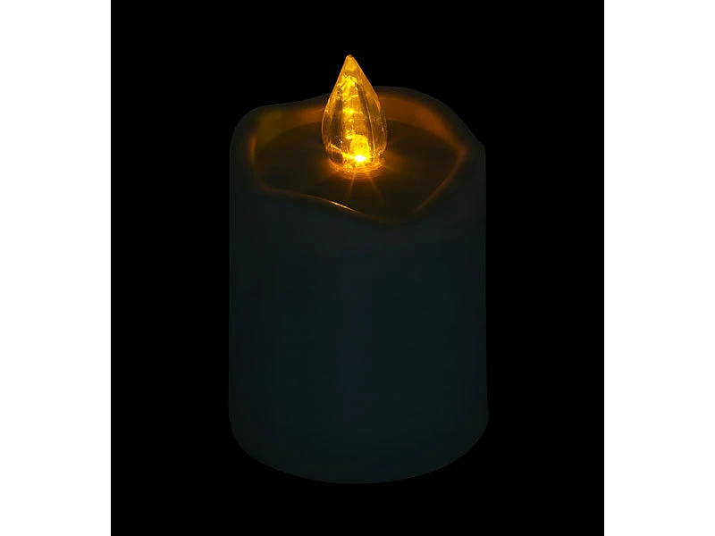 PEARL LED-Kerzen Friedhof:4er-Set Flackernde LED-Grablicht-Kerzen, Leuchtet Tag & Nacht, Weiß 8 PEARL LED-Kerzen Friedhof:4er-Set Flackernde LED-Grablicht-Kerzen, Leuchtet Tag & Nacht, Weiß – Bild 6