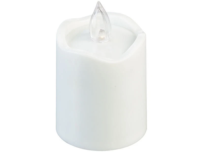 PEARL LED-Kerzen Friedhof:4er-Set Flackernde LED-Grablicht-Kerzen, Leuchtet Tag & Nacht, Weiß 14 PEARL LED-Kerzen Friedhof:4er-Set Flackernde LED-Grablicht-Kerzen, Leuchtet Tag & Nacht, Weiß – Bild 12