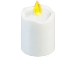 PEARL LED-Kerzen Friedhof:4er-Set Flackernde LED-Grablicht-Kerzen, Leuchtet Tag & Nacht, Weiß 24 PEARL LED-Kerzen Friedhof:4er-Set Flackernde LED-Grablicht-Kerzen, Leuchtet Tag & Nacht, Weiß -Lunartec Shop zx6235 3 1