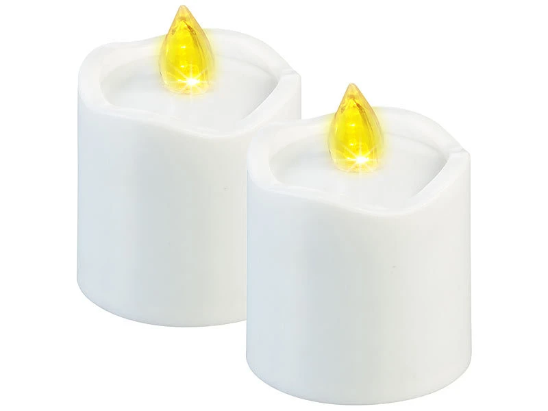 PEARL LED-Kerzen Friedhof:4er-Set Flackernde LED-Grablicht-Kerzen, Leuchtet Tag & Nacht, Weiß 10 PEARL LED-Kerzen Friedhof:4er-Set Flackernde LED-Grablicht-Kerzen, Leuchtet Tag & Nacht, Weiß – Bild 8