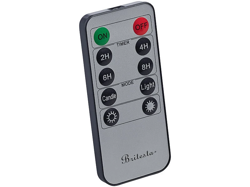 Britesta Kerzen Mit Fernbedienung:4er-Set Flackernde LED-Adventskerzen Mit Fernbedienung, Dimmbar, Rot 12 Britesta Kerzen Mit Fernbedienung:4er-Set Flackernde LED-Adventskerzen Mit Fernbedienung, Dimmbar, Rot – Bild 10