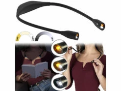 Lunartec Umhängeleuchte:2er-Set LED-Leseleuchte Z. Umhängen, Akku 6 Std. Laufzeit, Dimmbar, 2W -Lunartec Shop zx6338 12