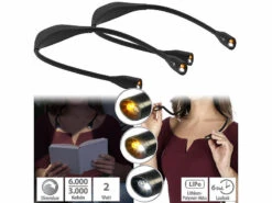 Titelseite 26 Lunartec Umhängeleuchte:2er-Set LED-Leseleuchte Z. Umhängen, Akku 6 Std. Laufzeit, Dimmbar, 2W