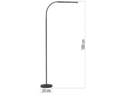 Luminea Home Control WLAN Stehlampe:Smarte WLAN-Stehleuchte, CCT-LEDs, Schwanenhals, Dimmbar, App, Schwarz -Lunartec Shop zx7128 15