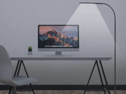 Luminea Home Control WLAN Stehlampe:Smarte WLAN-Stehleuchte, CCT-LEDs, Schwanenhals, Dimmbar, App, Schwarz -Lunartec Shop zx7128 5