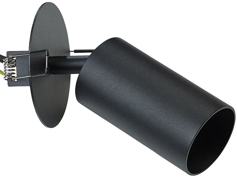 Luminea Lampen Spot:Schwenkbarer Alu-Wand- & Deckenspot, Schwarz, Mit ZigBee-LED-Spot 13 Luminea Lampen Spot:Schwenkbarer Alu-Wand- & Deckenspot, Schwarz, Mit ZigBee-LED-Spot – Bild 12