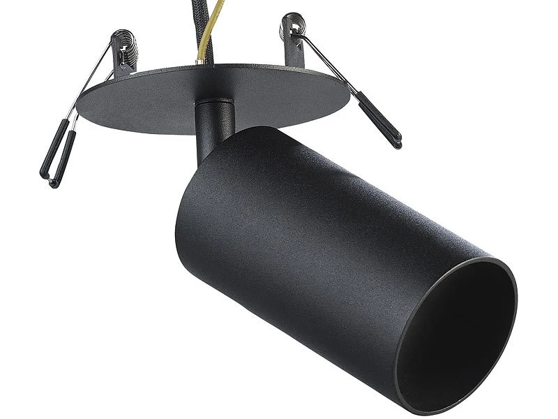 Luminea Lampen Spot:Schwenkbarer Alu-Wand- & Deckenspot, Schwarz, Mit ZigBee-LED-Spot 12 Luminea Lampen Spot:Schwenkbarer Alu-Wand- & Deckenspot, Schwarz, Mit ZigBee-LED-Spot – Bild 11