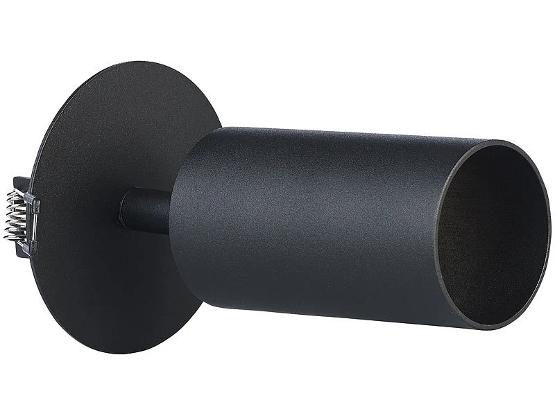 Luminea Spot:2er-Set Schwenkbare Wand- Und Deckenspots Mit GU10-Fassung, Schwarz 6 Luminea Spot:2er-Set Schwenkbare Wand- Und Deckenspots Mit GU10-Fassung, Schwarz – Bild 4