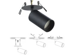 Luminea Lampen Spot:Schwenkbarer Alu-Wand- & Deckenspot, Schwarz, Mit ZigBee-LED-Spot 17 Luminea Lampen Spot:Schwenkbarer Alu-Wand- & Deckenspot, Schwarz, Mit ZigBee-LED-Spot -Lunartec Shop zx7218 6 1