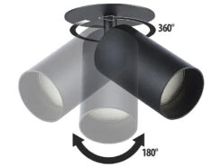 Luminea Lampen Spot:Schwenkbarer Alu-Wand- & Deckenspot, Schwarz, Mit ZigBee-LED-Spot 18 Luminea Lampen Spot:Schwenkbarer Alu-Wand- & Deckenspot, Schwarz, Mit ZigBee-LED-Spot -Lunartec Shop zx7218 7 2