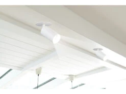 Luminea Wand Deckenleuchte:Schwenkbarer Alu-Wand- & Deckenspot, GU10-Fassung, 1-flammig, Weiß