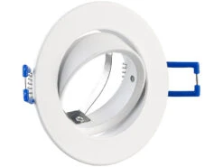 Luminea Einbauspot-Fassung:6er-Set Einbaustrahler-Rahmen, Einstellbarer Abstrahlwinkel, Weiß -Lunartec Shop zx7223 0 1