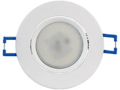 Luminea GU10 Leuchtmittel LED:6er-Set Alu-Einbaustrahler-Rahmen, Weiß, Inklusive LED-Spots -Lunartec Shop zx7223 2 4