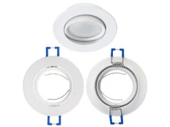 Luminea GU10 Leuchtmittel LED:6er-Set Alu-Einbaustrahler-Rahmen, Weiß, Inklusive LED-Spots -Lunartec Shop zx7223 7 2