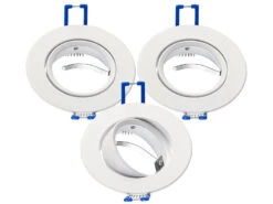 Luminea GU10 Leuchtmittel LED:6er-Set Alu-Einbaustrahler-Rahmen, Weiß, Inklusive LED-Spots -Lunartec Shop zx7223 9