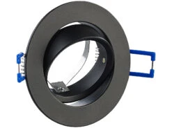 Luminea Einbau Lampenfassung:12er-Set Einbaustrahler-Rahmen, Einstellbarer Abstrahlwinkel, Schwarz -Lunartec Shop zx7224 1 1