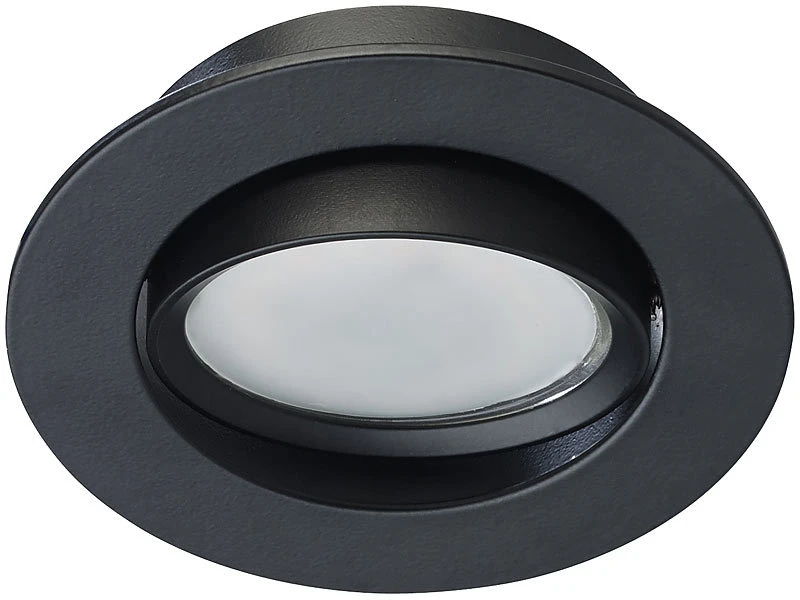 Luminea Einbaufassung:3er-Set Alu-Einbaustrahler-Rahmen, Schwarz, Inkl. ZigBee-LED-Spots 14 Luminea Einbaufassung:3er-Set Alu-Einbaustrahler-Rahmen, Schwarz, Inkl. ZigBee-LED-Spots – Bild 12