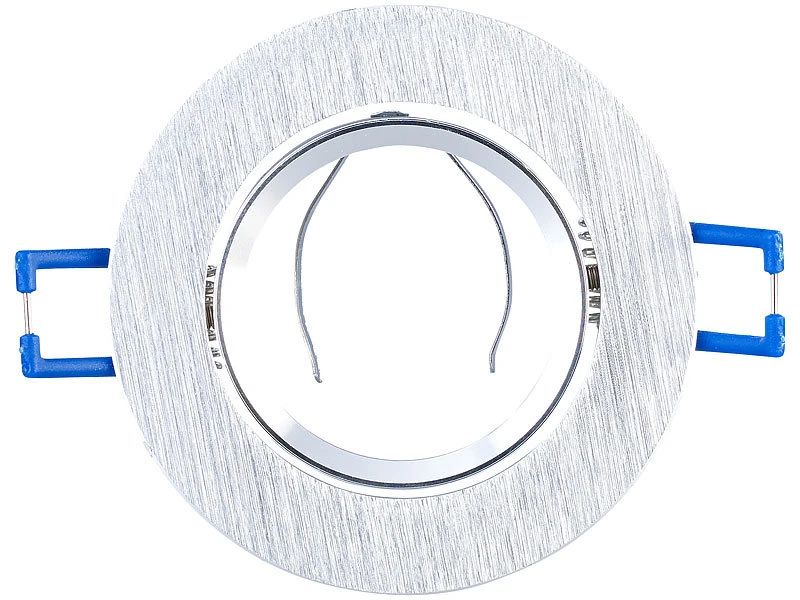 Luminea Einbauleuchten-Fassungen:12er-Set Einbaustrahler-Rahmen, Einstellbarer Abstrahlwinkel, Alu 12 Luminea Einbauleuchten-Fassungen:12er-Set Einbaustrahler-Rahmen, Einstellbarer Abstrahlwinkel, Alu – Bild 10