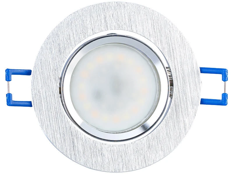 Luminea GU10 RGB:3er-Set Alu-Einbaustrahler-Rahmen Mit WLAN-LED-Spots, 350 Lm, App 16 Luminea GU10 RGB:3er-Set Alu-Einbaustrahler-Rahmen Mit WLAN-LED-Spots, 350 Lm, App – Bild 14