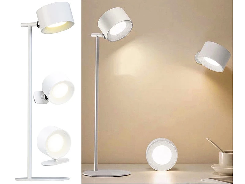 Lunartec Stehlampen:3in1-Akku-LED-Leuchte, 30 Std. Leuchtdauer, 243 Lm, Aluminium, Weiß 3 Lunartec Stehlampen:3in1-Akku-LED-Leuchte, 30 Std. Leuchtdauer, 243 Lm, Aluminium, Weiß