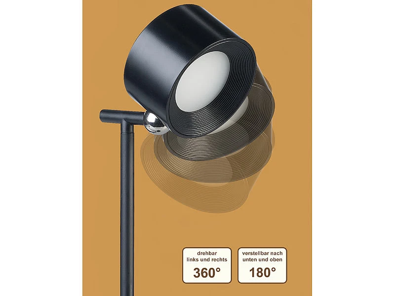 Lunartec Arbeitsleuchte:3in1-Akku-LED-Leuchte, 30 Std. Leuchtdauer, 243 Lm, Aluminium, Schwarz 5 Lunartec Arbeitsleuchte:3in1-Akku-LED-Leuchte, 30 Std. Leuchtdauer, 243 Lm, Aluminium, Schwarz – Bild 3