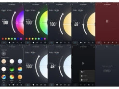 Luminea Home Control WiFi-LED-Lampe:4er-Set WLAN-Stimmungsleuchten, RGB-CCT-LEDs, 210lm, 2,2W, USB,schwarz -Lunartec Shop zx8270 25 1