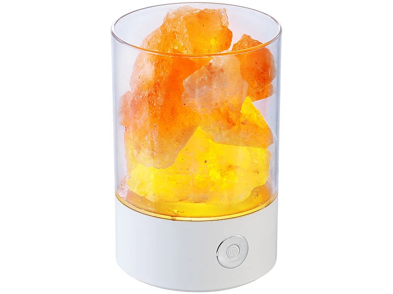 Lunartec USB Lampe:2er-Set RGB-LED-Tischleuchten: 7 Farben, Natürliche Salzkristalle, 3 W 16 Lunartec USB Lampe:2er-Set RGB-LED-Tischleuchten: 7 Farben, Natürliche Salzkristalle, 3 W – Bild 14