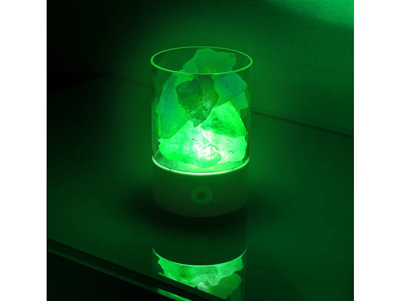 Lunartec Salzlampe:RGB-LED-Tischleuchte Mit Natürlichen Salzkristallen, 7 Farben, USB, 3W 13 Lunartec Salzlampe:RGB-LED-Tischleuchte Mit Natürlichen Salzkristallen, 7 Farben, USB, 3W – Bild 11