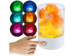 Lunartec USB Lampe:2er-Set RGB-LED-Tischleuchten: 7 Farben, Natürliche Salzkristalle, 3 W 31 Lunartec USB Lampe:2er-Set RGB-LED-Tischleuchten: 7 Farben, Natürliche Salzkristalle, 3 W -Lunartec Shop zx9015 12