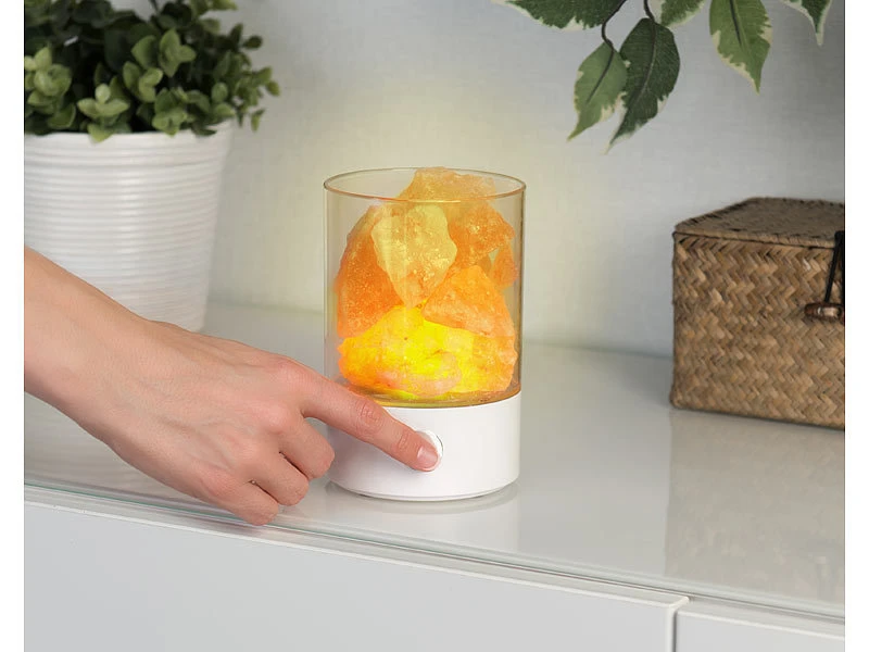Lunartec USB Lampe:2er-Set RGB-LED-Tischleuchten: 7 Farben, Natürliche Salzkristalle, 3 W 13 Lunartec USB Lampe:2er-Set RGB-LED-Tischleuchten: 7 Farben, Natürliche Salzkristalle, 3 W – Bild 11