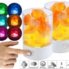 Lunartec USB Lampe:2er-Set RGB-LED-Tischleuchten: 7 Farben, Natürliche Salzkristalle, 3 W -Lunartec Shop zx9017 2