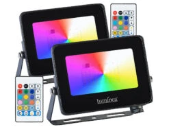 Luminea LED Strahler Bunt:2er-Set Wetterfeste Outdoor-Fluter, RGB-CCT-LEDs, 15 W, 1.250 Lm, IP65 17 Luminea LED Strahler Bunt:2er-Set Wetterfeste Outdoor-Fluter, RGB-CCT-LEDs, 15 W, 1.250 Lm, IP65 -Lunartec Shop zx9044 11